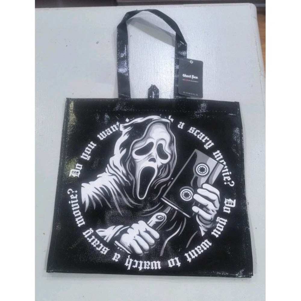 Ghostface Tote Bag Halloween Scream Bioworld Horror Cassette Movie Goth NWT